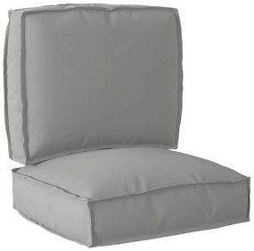 vidaXL Conjunto de Almofadas para Palete 2 pcs Cinzeto Tecido Oxford