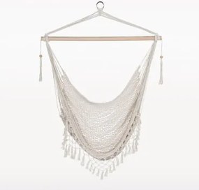 Cadeira Suspensa Em Bambu Thana Branco Quebrado - Sklum