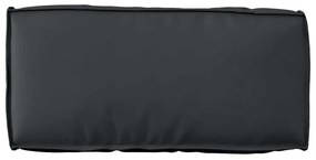 Capa de Almofada para Encosto Preta 80x40x12 cm, em Tecido Oxford