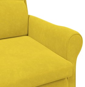 Poltrona Amarela Amarelo Têxtil, Madeira Padrão Poltrona Amarela