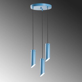 Candeeiro de Teto Kesik – Azul Claro – Diâmetro 40 cm