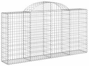 Cestos gabião arqueados 7pcs 200x30x100/120cm ferro galvanizado