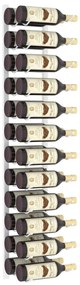 Garrafeira de parede para 24 garrafas ferro branco