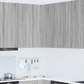 vidaXL Armário suspenso Cinza Sonoma e Branco 57 x 57 x 100 cm