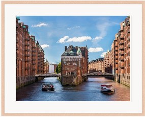 Impressão digital emoldurada Hamburg Landmark Wasserschloss