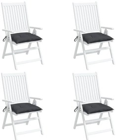 Almofadões de cadeira 4 pcs 40x40x7 cm tecido oxford antracite