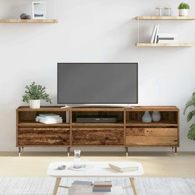 Armário de TV Madeira Antiga 150x30x44,5 cm Madeira engenheirada