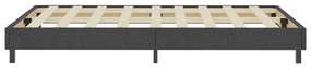 Cama boxspring 120x200 cm tecido cinzento-escuro