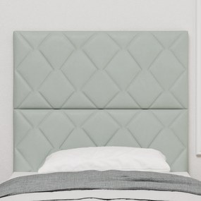 Cabeceira vidaXL Design Blocos de Diamante Cinza Claro 100 cm Veludo,
