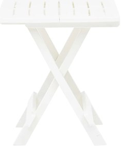Mesa de jardim dobrável 45x43x50 cm plástico branco