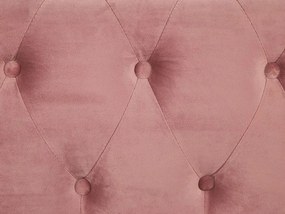 Poltrona em veludo rosa CHESTERFIELD Beliani