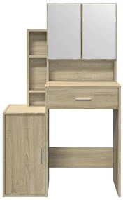 Toucador com armário 80x35x132 cm cor carvalho sonoma