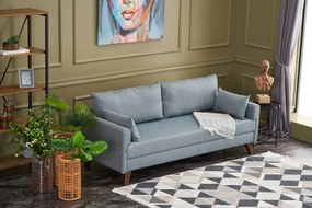 Sofá-Cama de 3 Lugares Bella – Azul – 208x85x81 cm