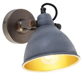 Candeeiro de parede industrial em betão com cobre ajustável - Liko Industrial