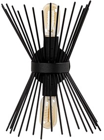 Aplique de Parede Kirpi – Preto – 23 x 16 cm