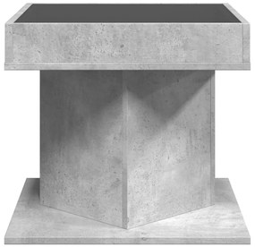Mesa de centro c/ LEDs 50x50x45 cm madeira processada
