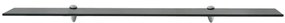 Prateleiras flutuantes 2 pcs vidro 100x20 cm 8 mm