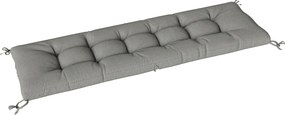 Outsunny Almofada para Banco Exterior com Alças de Fixação Proteção UV50+ Recuperação Lenta Interior Exterior 198x65x13 cm Cinza | Aosom Portugal
