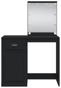 Toucador com luzes LED 90x42x132,5 cm preto