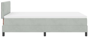 Cama Box Spring com Colchão vidaXL Cinza Claro 120x200 cm Veludo