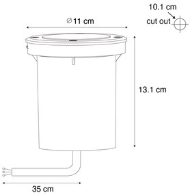 Conjunto de 6 Spots de Exterior Modernos em Aço 35mm Ajustáveis IP65 - Delux Moderno