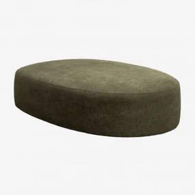 Assento Chaise Longue Para Sofá Modular Estofado Giorgia Tecido Verde Exército - Sklum
