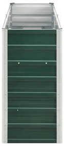 Canteiro elevado de jardim aço galvanizado 240x40x77 cm verde