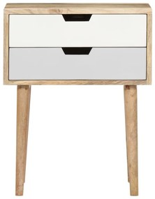 Mesa de cabeceira 47x35x59 cm madeira de mangueira maciça