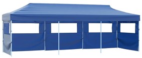 Tenda para festas pop-up dobrável c/ 5 paredes 3x9 m azul