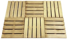 44946 vidaXL Ladrilhos de pavimento 6 pcs 50x50 cm madeira verde