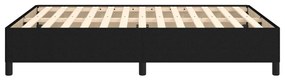 Estrutura de cama sem colchão 140x200 cm tecido preto
