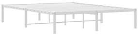 Estrutura de cama 135x190 cm metal branco