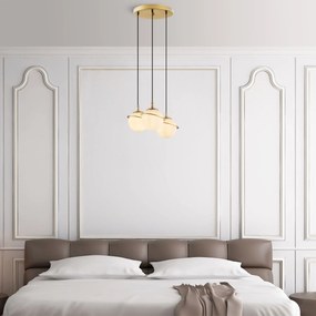 Candeeiro Suspenso Hug – Dourado – 36 x 167 cm