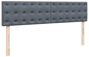 Estrutura cama otomana colchões 180x200 cm cinzento escuro