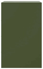 Mesa de cabeceira 34,5x39x62 cm aço verde azeitona