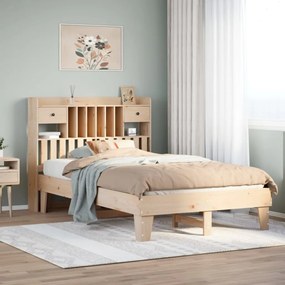 vidaXL Cama sem colchão 120x200 cm madeira de pinho maciça