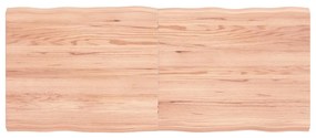 vidaXL Tampo de mesa com bordas vivas carvalho tratado castanho-claro