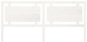 Cabeceira de cama 205,5x4x100 cm madeira de pinho maciça branco