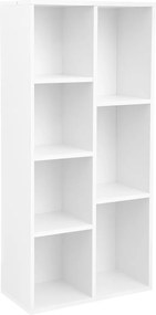 Estante simples de 7 compartimentos 50 x 24 x 106 cm branca