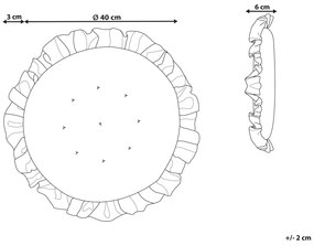 Almofada de assento em veludo rosa ø 40 cm KALANCHOE Beliani