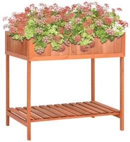 Floreira para ervas aromáticas 80x60x80 cm abeto maciço