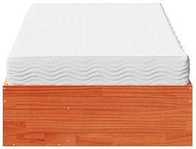 Sofá-cama com colchão 90x190 cm pinho maciço castanho-mel