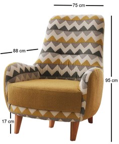 Cadeira Wing Zizak – Multicolor – 75x95x88 cm