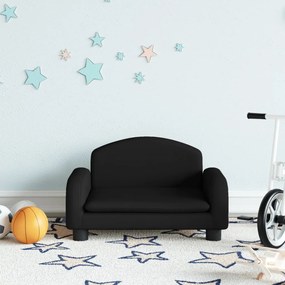 vidaXL Sofá infantil 50x40x30 cm tecido preto