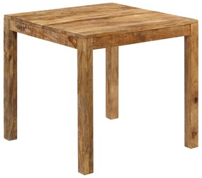vidaXL Mesa de jantar madeira de mangueira maciça 82x80x76 cm
