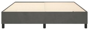 Estrutura de cama sem colchão 200x200 cm veludo cinzento-escuro
