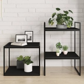 vidaXL Prateleiras para estante 4 pcs derivados de madeira preto