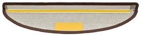 Tapetes de escada 30 pcs 56x17x3 cm castanho café