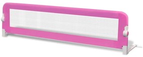 Barra de segurança para cama de criança 2 pcs 150x42 cm rosa