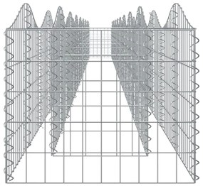 Canteiro elevado gabião arqueado 800x50x50 cm ferro galvanizado